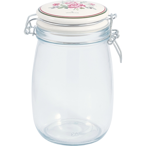 Storage jar Leonora white 1L