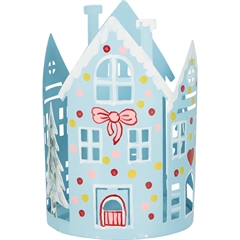 Lantern round house Laura pale blue