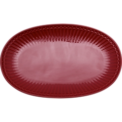 Biscuit plate Alice claret red