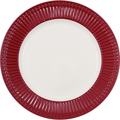 Dinner plate Alice claret red 