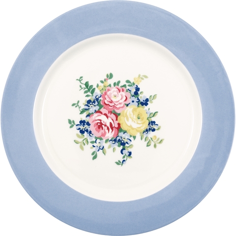 Dinner plate Laura dusty blue