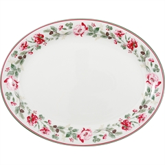 Oval serving plate Leonora white ~ 33 x 25½ cm