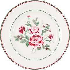 Plate Leonora bouquet white