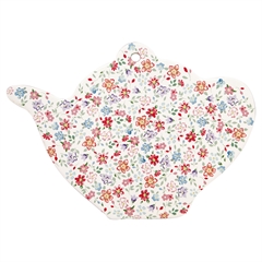 Coaster teapot Clementine white