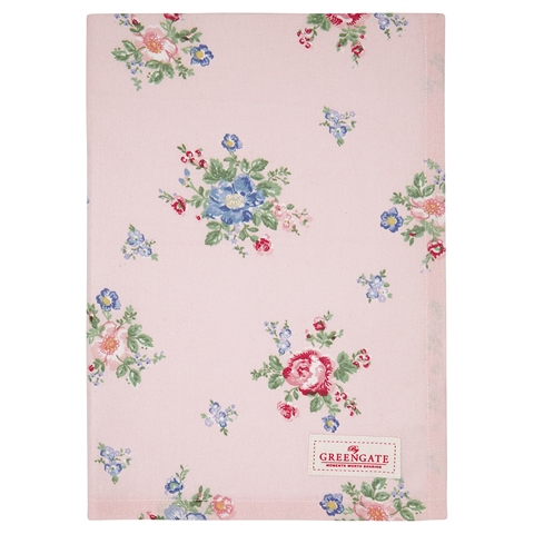 Tea towel Roberta pale pink