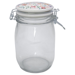 Storage jar Clementine white 1L