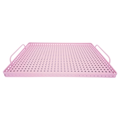 Tray pale pink rectangular large