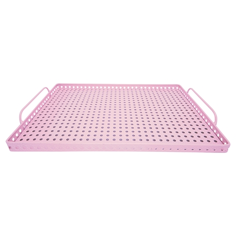 Tray pale pink rectangular large