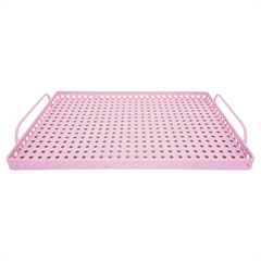 Tray pale pink rectangular medium