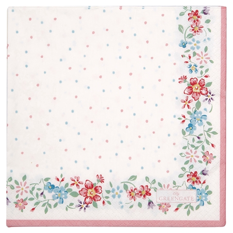 Paper napkin Belle white large 20pcs