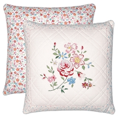 Cushion Belle white w/embroidery 40x40cm