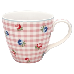 Mug Viola check pale pink