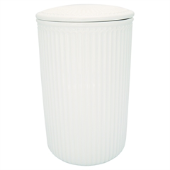 Storage jar Alice white large - H 21 cm