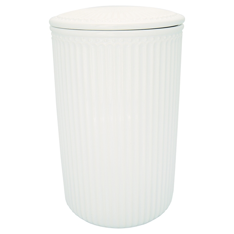 Storage jar Alice white large - H 21 cm