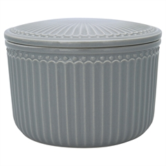 Storage jar Alice stone grey small - H 9 cm