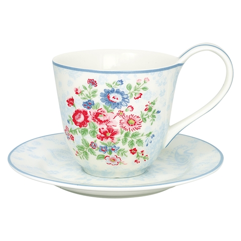 Cup & saucer Ailis white