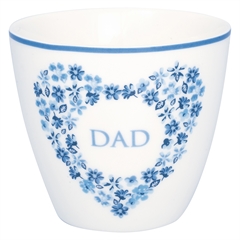 Latte cup Dad heart blue