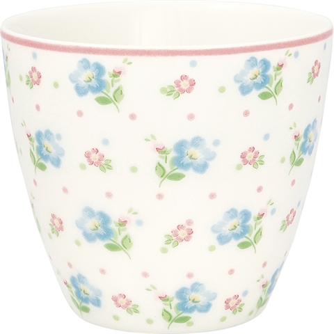 Latte cup Rosalia white