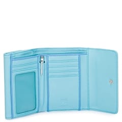 Double Flap pung - Sea  Blue, ensfarvet