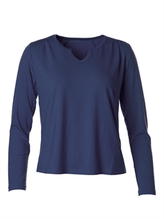 Petra Basic Long Blue - du Milde bluse