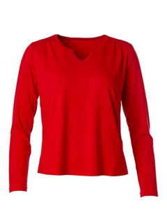 Petra Basic Long Red - du Milde bluse