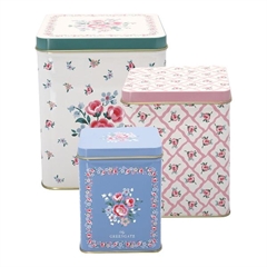 Square box Nicoline white set of 3pcs